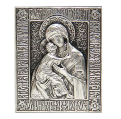 Иконы Владимирская икона Божией Матери автомобильная ручная работа (3 х 4 см)