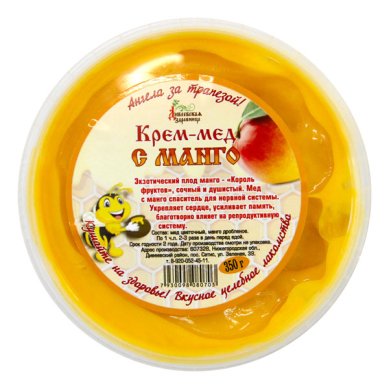 Натуральные товары Крем-мёд с манго (350 г)
