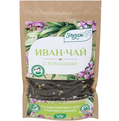 Натуральные товары Иван-чай «Эльзам» с ромашкой листовой ферментированный (50 г)