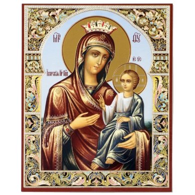 Иконы Иверская икона Божией Матери на оргалите (11 х 14 см, Софрино)