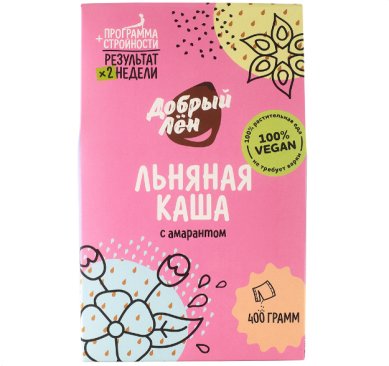 Натуральные товары Каша льняная с амарантом «Добрый лен» (400 г)