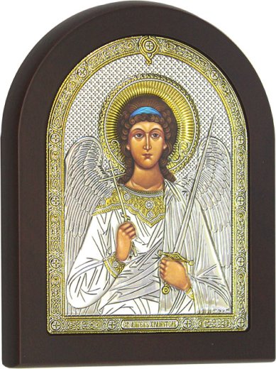 Иконы Ангел Хранитель икона в серебряном окладе 13 х 16,5 см