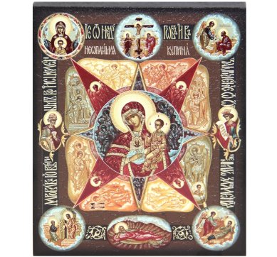 Иконы Неопалимая Купина икона Божией Матери (13 х 16 см, Софрино)
