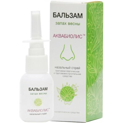 Натуральные товары Бальзам-спрей для носа Аквабиолис «Запах весны» (30 мл)