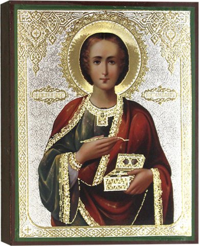 Иконы Святой великомученик и целитель Пантелеимон, икона 13 х 16 см