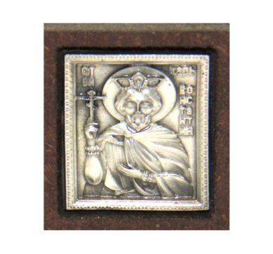 Иконы Константин равноапостольный царь икона ручной работы для автомобиля (3,5 х 4 см)