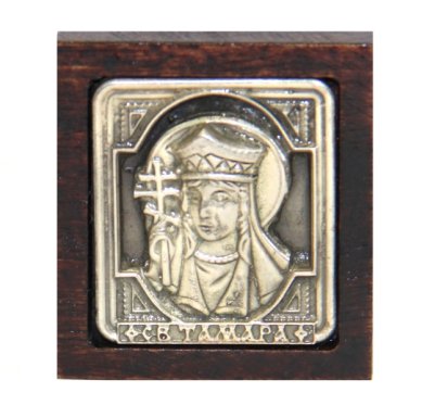 Иконы Тамара благоверная царица икона ручной работы для автомобиля (3,5 х 4 см)