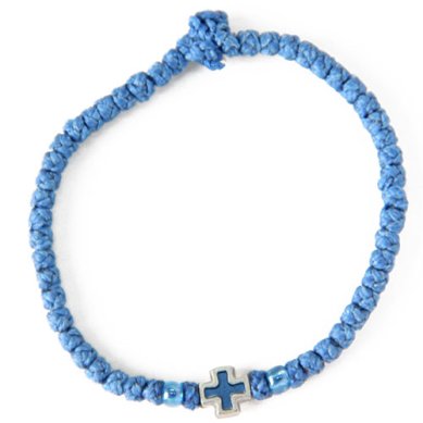 Утварь и подарки Комбоскини синие (греческие узелковые чётки, носимые афонскими монахами)