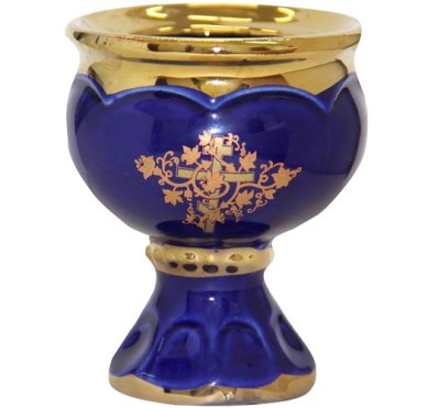 Утварь и подарки Лампада керамическая настольная «Синод» средняя (синяя)