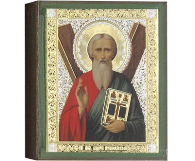Иконы Апостол Андрей Первозванный, икона 6 х 7 см