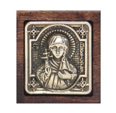 Иконы Виктория святая икона ручной работы для автомобиля (3,5 х 4 см)